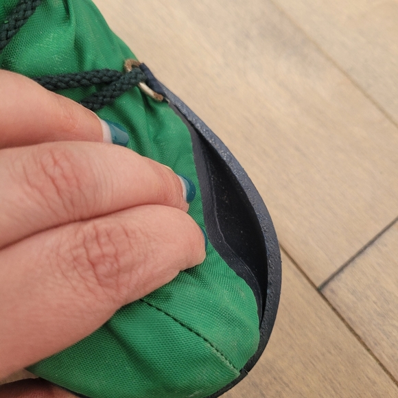 Vintage 80's green and orange Maple Leaf platform winter space boots Size 9 - Picture 12 of 13